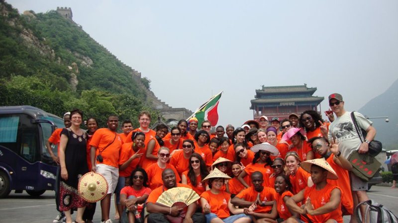 The NMMU Choir at the Great Wall of China